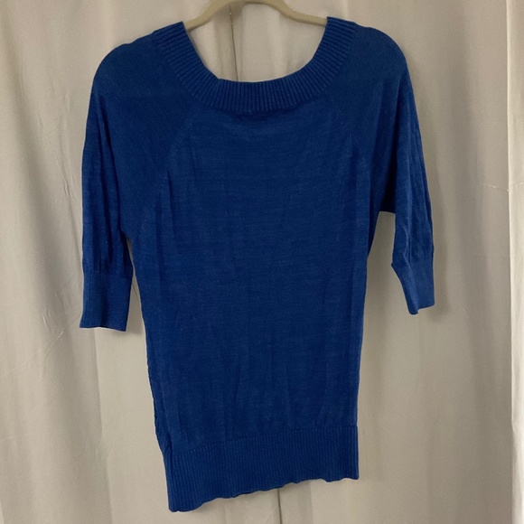 Guess Sparkly Blue Sweater Shirt Size L - Picture 2 of 9